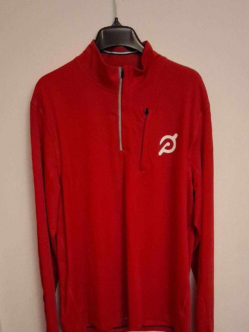 Peloton Red Half-Zip Performance Top Size L